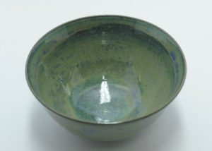Blå grøn sommer chawan - Lars H. Kähler