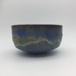 Blågrøn håndlavet Raku Chawan