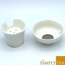 Gong Fu Cha tesæt i hvid porcelæn